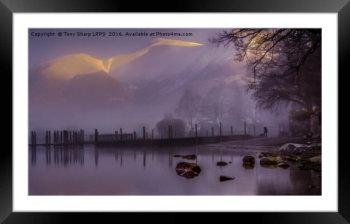 Derwent Water at Dawn Framed Mounted Print by Tony Sharp LRPS CPAGB