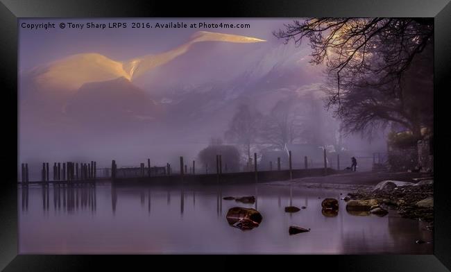 Derwent Water at Dawn Framed Print by Tony Sharp LRPS CPAGB