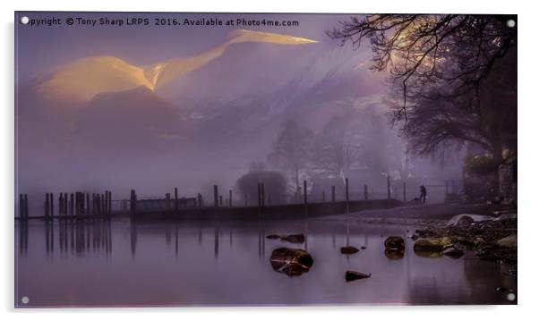 Derwent Water at Dawn Acrylic by Tony Sharp LRPS CPAGB
