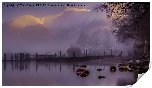 Derwent Water at Dawn Print by Tony Sharp LRPS CPAGB