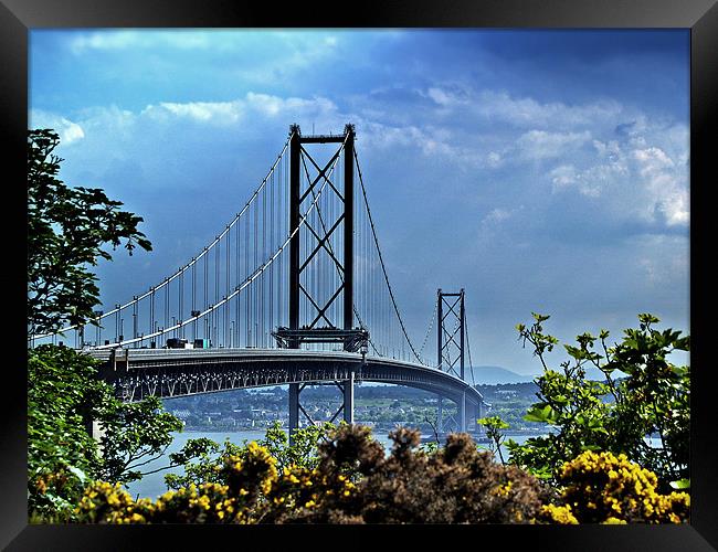 The Forth Road Bridge, Scotland. Framed Print by Aj’s Images