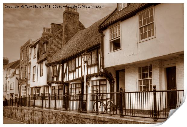 All Saints Street, Hastings Old Town, East Sussex Print by Tony Sharp LRPS CPAGB