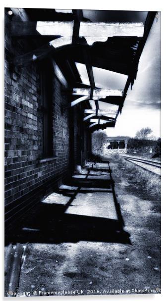 Abandoned Train station  Acrylic by Framemeplease UK