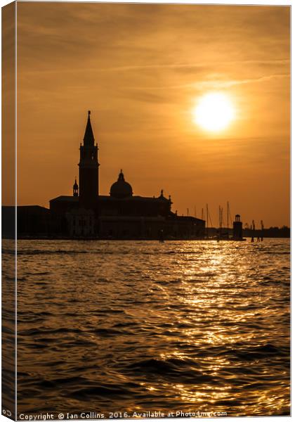Venice Sunset Canvas Print by Ian Collins