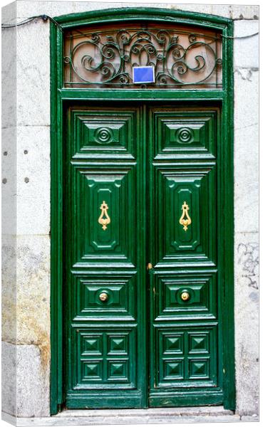 Green wooden door Canvas Print by Igor Krylov