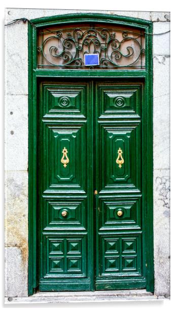 Green wooden door Acrylic by Igor Krylov