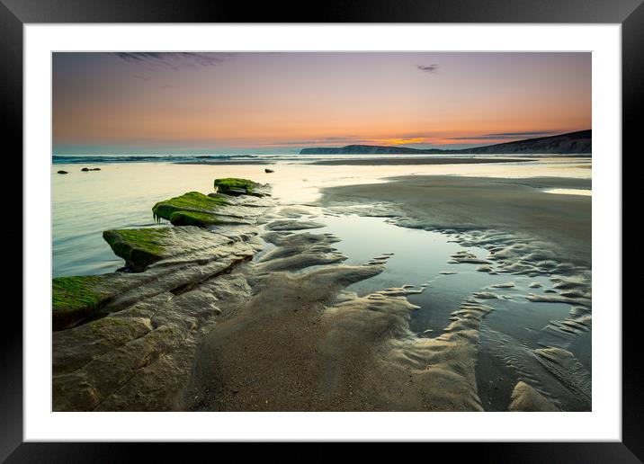 Compton Bay Isle Of Wight  Framed Mounted Print by Michael Brookes