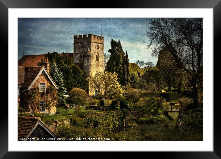 Goring on Thames Village Framed Mounted Print by Ian Lewis