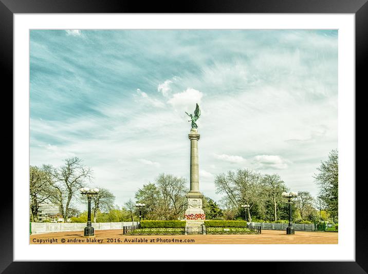 Sunderland War Mermorial Framed Mounted Print by andrew blakey