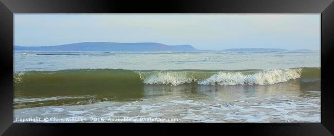 Gower Surf Framed Print by Chris Williams