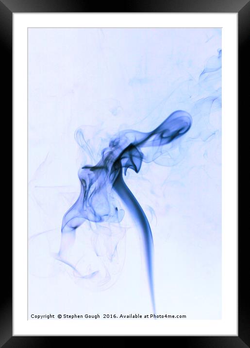 Smoke Trails - Blue Framed Mounted Print by Stephen Gough