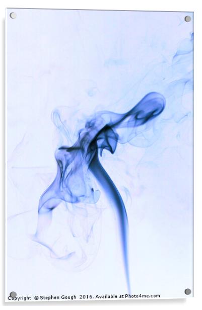 Smoke Trails - Blue Acrylic by Stephen Gough