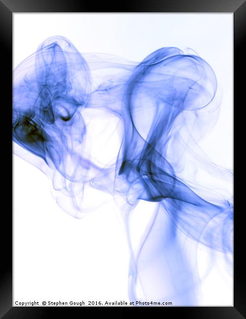 Blue Smoke Trails Framed Print by Stephen Gough