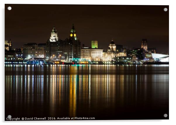 Liverpool Waterfront  Acrylic by David Chennell