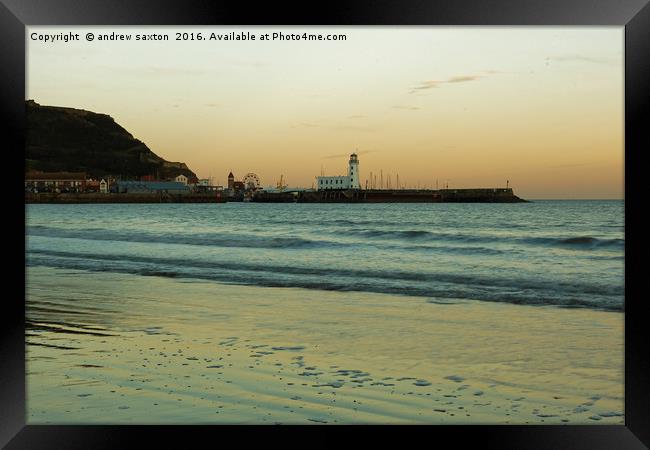 SCARBOROUGH Framed Print by andrew saxton
