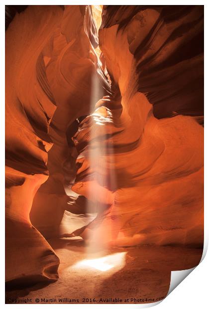 Upper Antelope Canyon, Page, Arizona Print by Martin Williams