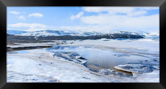 Frozen Iceland  Framed Print by Svetlana Sewell