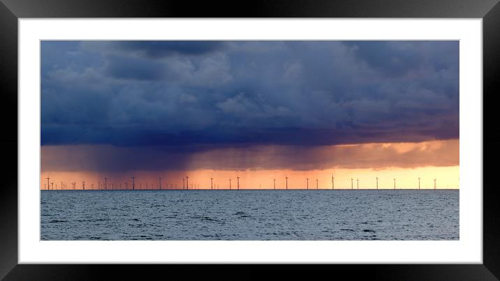 Offshore Wind Farm Llandudno Framed Mounted Print by Tony Bates