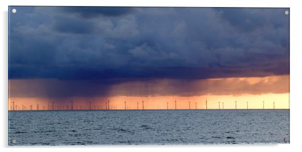 Offshore Wind Farm Llandudno Acrylic by Tony Bates