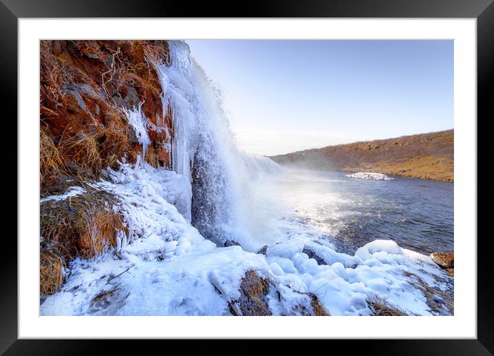 The Faxi Waterfall Framed Mounted Print by Svetlana Sewell