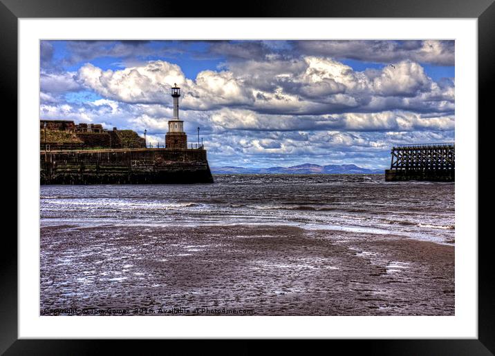 Maryport Lighthouse Framed Mounted Print by Tom Gomez