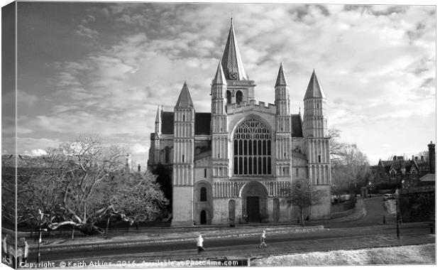 Rochester Cathedral  Canvas Print by Keith Atkins