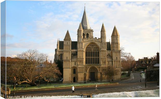 Rochester Cathedral  Canvas Print by Keith Atkins