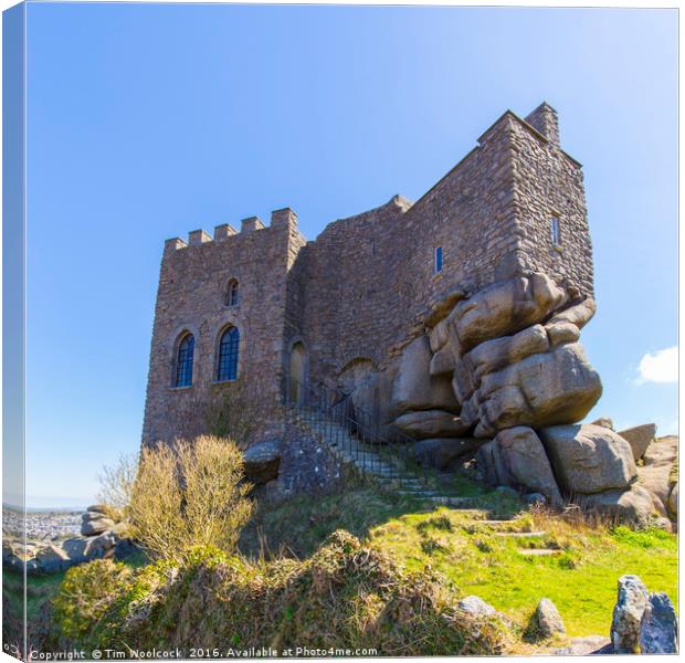 Carn Brea Castle, Redruth, Cornwall Canvas Print by Tim Woolcock