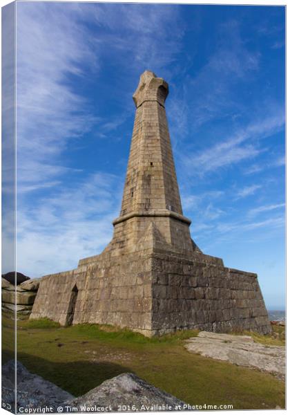 Carn Brea Monument, Redruth, Cornwall Canvas Print by Tim Woolcock