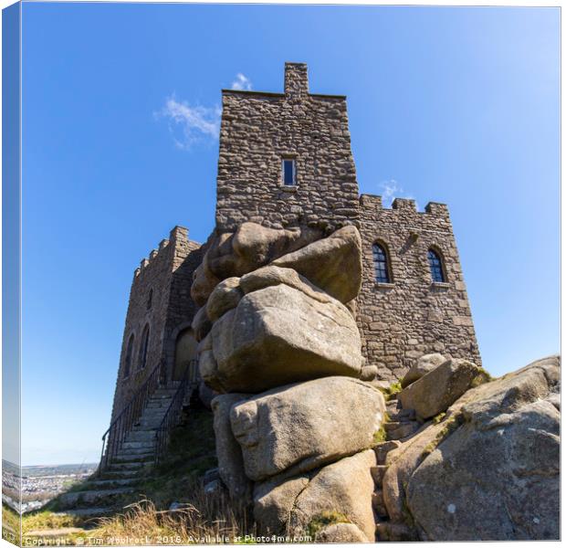 Carn Brea Castle, Redruth, Cornwall Canvas Print by Tim Woolcock