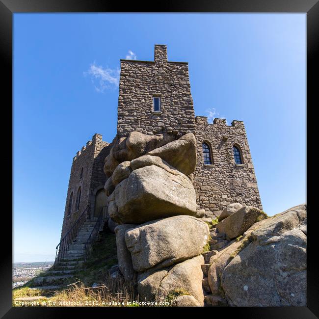 Carn Brea Castle, Redruth, Cornwall Framed Print by Tim Woolcock