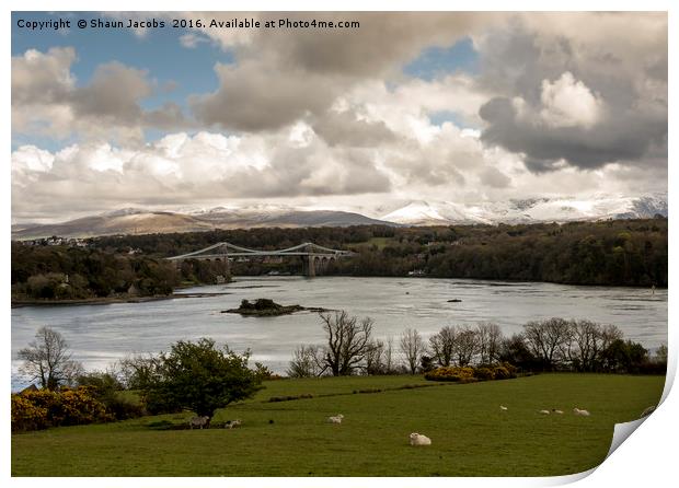 Menai bridge  Print by Shaun Jacobs