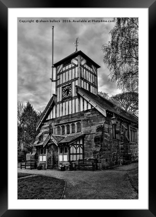 whitmore church staffordshire Framed Mounted Print by shawn bullock