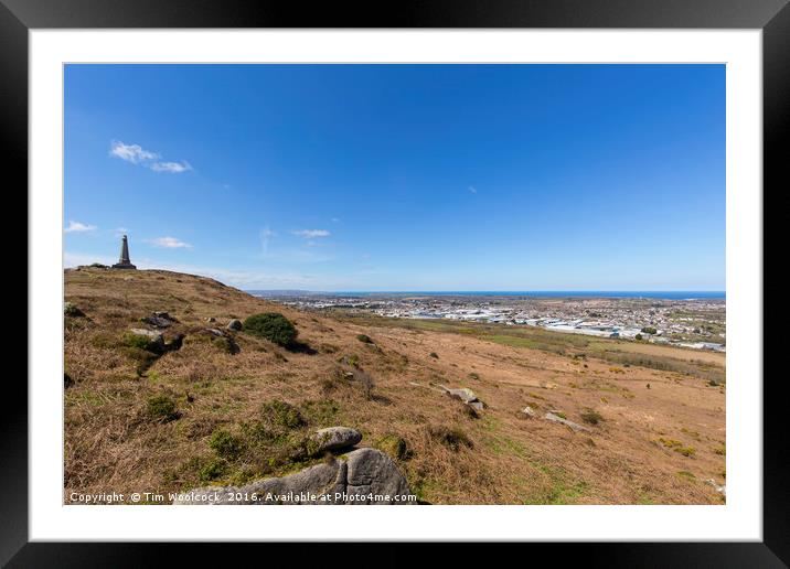 Carn Brea, Redruth, Cornwall Framed Mounted Print by Tim Woolcock