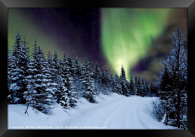 Northern Lights Norway Framed Print by Mark McElligott