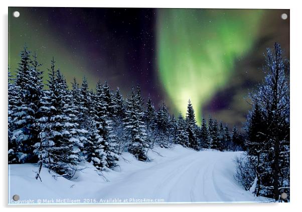 Northern Lights Norway Acrylic by Mark McElligott