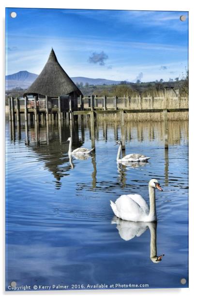 Llangorse Lake  Acrylic by Kerry Palmer