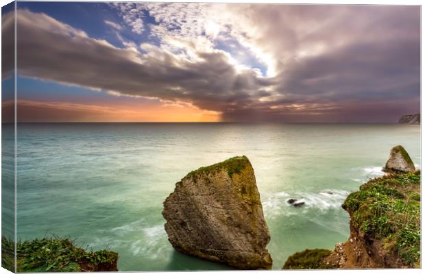 Freshwater Bay Sunset Canvas Print by Wight Landscapes
