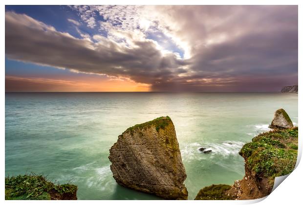 Freshwater Bay Sunset Print by Wight Landscapes