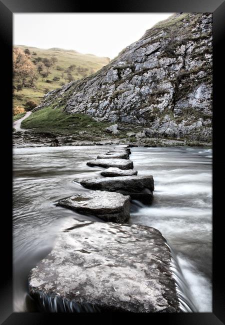 Stepping stones Framed Print by sean clifford