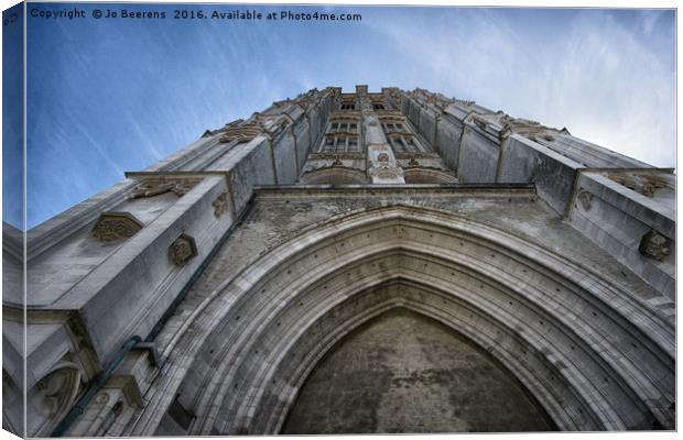 Saint Rombouts cathedral tower Canvas Print by Jo Beerens