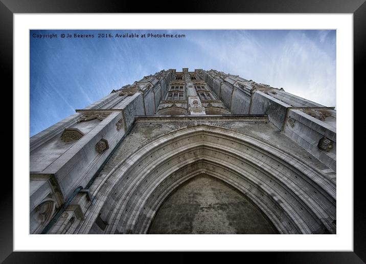 Saint Rombouts cathedral tower Framed Mounted Print by Jo Beerens