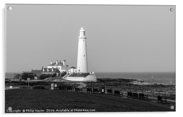 Lighthouse in Mono......... Acrylic by Naylor's Photography