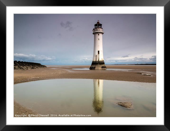 New Brighton Lighthouse Framed Mounted Print by David Chennell
