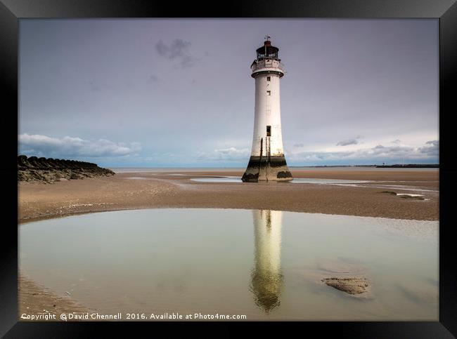 New Brighton Lighthouse Framed Print by David Chennell