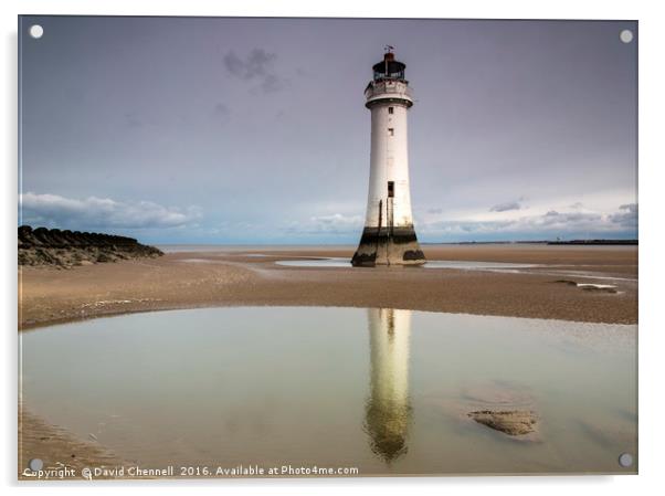 New Brighton Lighthouse Acrylic by David Chennell