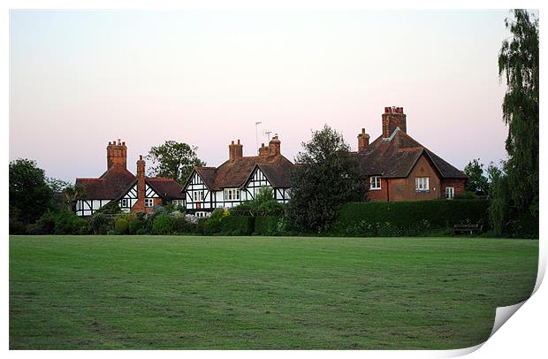 Rothschild Houses, Wingrave. Print by graham young