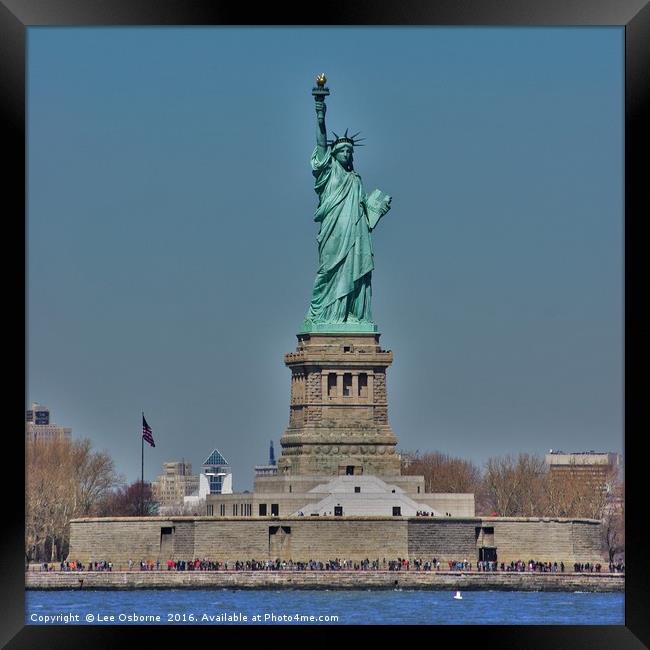 Statue of Liberty, New York City Framed Print by Lee Osborne