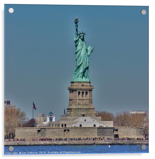 Statue of Liberty, New York City Acrylic by Lee Osborne