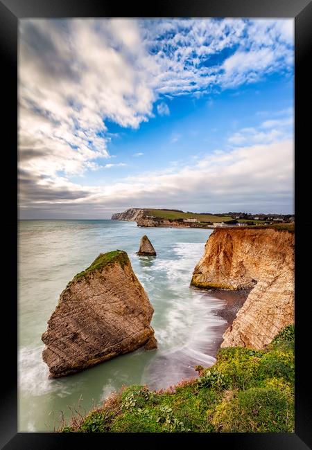 Freshwater Bay Isle Of Wight Framed Print by Wight Landscapes